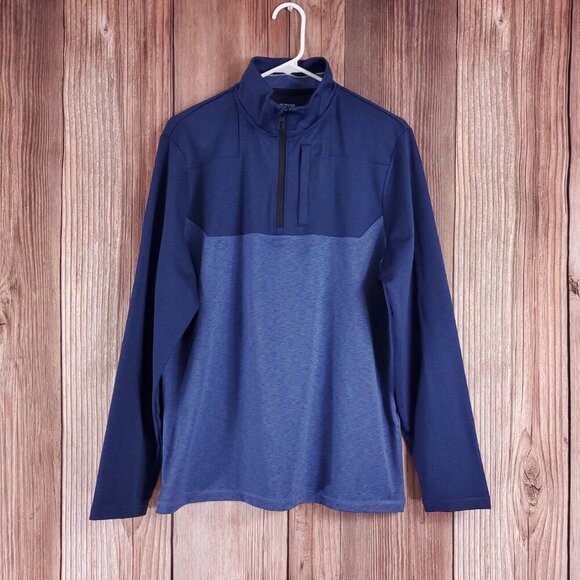 Vineyard Vines Mens Size Medium On The Go Shep Shirt 1/4 Zip Performance Blue - Picture 2 of 14